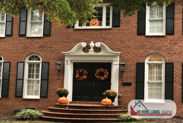 A fall decorated home, bought with a VA Home Loan